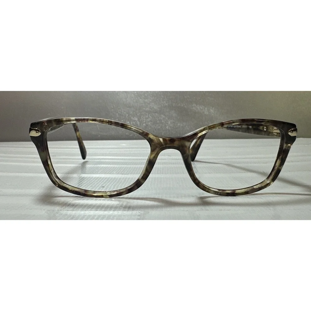 Coach Eyeglasses HC 6065 5287 Confetti Light Brown Clear *FRAMES ONLY* 51-17-135